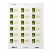 Happy Holidays Vintag Address Label Adressaufkleber (Vorne)