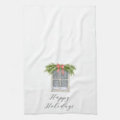 Happy Holidays Vintag Fenster Küchentuch (Vertikal)