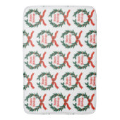 Happy Holidays Vintag Heiliger Weihnachtskranz Badematte (Vorderseite Vertikal)