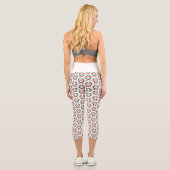 Happy Holidays Vintag Heiliger Weihnachtskranz Capri Leggings (Rückseite)