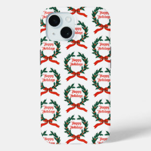 Happy Holidays Vintag Heiliger Weihnachtskranz Case-Mate iPhone Hülle