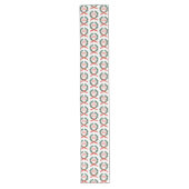 Happy Holidays Vintag Heiliger Weihnachtskranz Großer Tischläufer (Vorderseite)