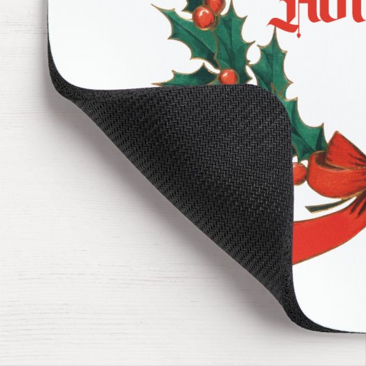 Happy Holidays Vintag Heiliger Weihnachtskranz Mousepad (Ecke)
