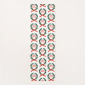 Happy Holidays Vintag Heiliger Weihnachtskranz Yogamatte (Vorderseite)