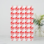 Happy Holidays Vintager Weihnachtsmann Briefpapier (Stehend Vorderseite)