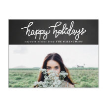 Happy Holidays Vintages Chalkboard Script-Foto