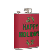 Happy Holidays Vinyl Wrapped Flask Flachmann (Rechts)