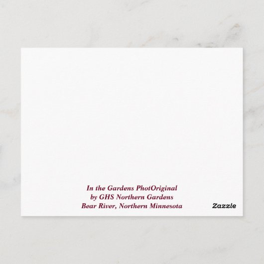 Happy Holidays Von den Gärten Winterurlaub Postkarte (Rückseite)