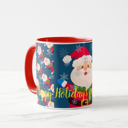 Happy Holidays von Santa Tasse (Vorderseite Links)