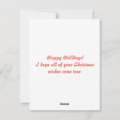 Happy Holidays Wagon mit Snowman Feiertagskarte (Rückseite)