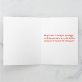 Happy Holidays Wagon mit Snowman Karte (Innenseite)