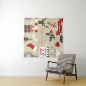 Happy Holidays Wandteppich (Beispiel (Horizontal))