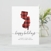 HAPPY HOLIDAYS Warm Wishes From New Jersey (Stehend Vorderseite)