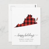 Happy Holidays | Warm wünscht Virginia Postkarte (Vorne/Hinten)
