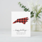 Happy Holidays | Warme North Carolina Postkarte (Stehend Vorderseite)