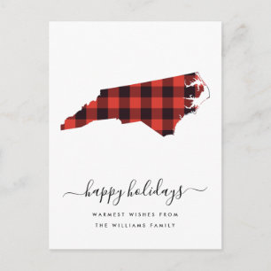 Happy Holidays Warme North Carolina Postkarte