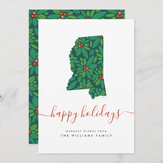 HAPPY HOLIDAYS Warme Wünsche aus Missouri (Vorne/Hinten)