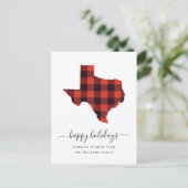 Happy Holidays | Warme Wünsche aus Texas Postkarte (Stehend Vorderseite)