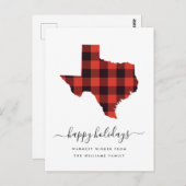 Happy Holidays | Warme Wünsche aus Texas Postkarte (Vorne/Hinten)