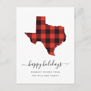 Happy Holidays   Warme Wünsche aus Texas Postkarte
