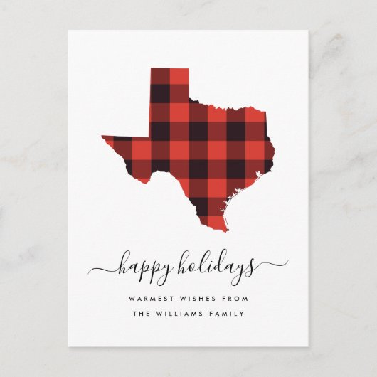 Happy Holidays | Warme Wünsche aus Texas Postkarte (Vorderseite)