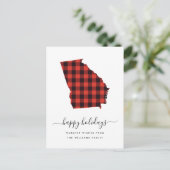 Happy Holidays | Warme Wünsche Georgien Postkarte (Stehend Vorderseite)