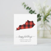 Happy Holidays | Warme Wünsche Kentucky Postkarte (Stehend Vorderseite)