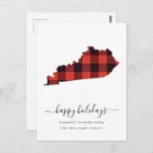 Happy Holidays | Warme Wünsche Kentucky Postkarte (Vorne/Hinten)