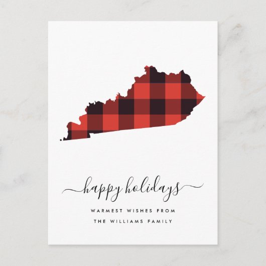 Happy Holidays | Warme Wünsche Kentucky Postkarte (Vorderseite)