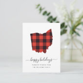 Happy Holidays | Warme Wünsche Ohio Postkarte (Stehend Vorderseite)