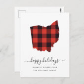 Happy Holidays | Warme Wünsche Ohio Postkarte (Vorne/Hinten)