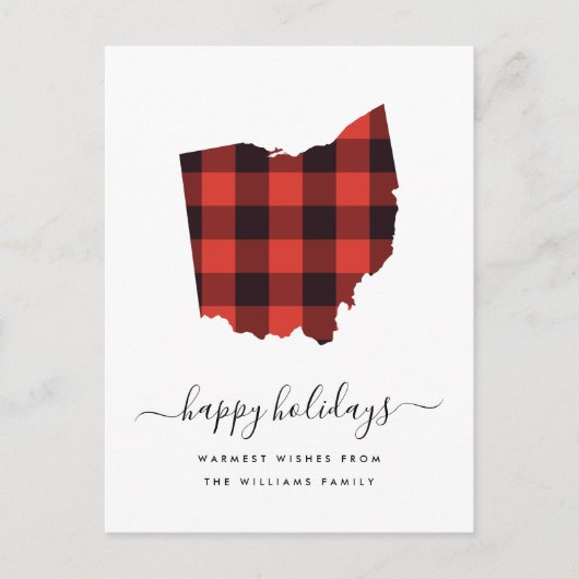 Happy Holidays | Warme Wünsche Ohio Postkarte (Vorderseite)