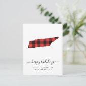 Happy Holidays | Warme Wünsche Tennessee Postkarte (Stehend Vorderseite)
