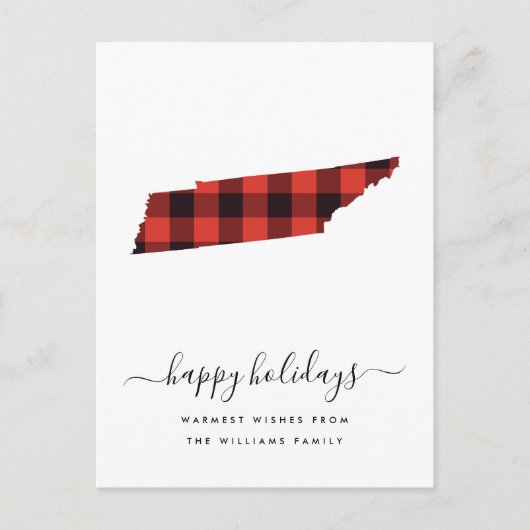 Happy Holidays | Warme Wünsche Tennessee Postkarte (Vorderseite)