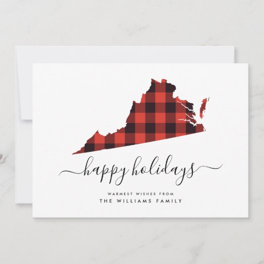 HAPPY HOLIDAYS Warme Wünsche von Virginia (Vorderseite)