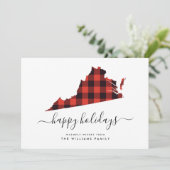 HAPPY HOLIDAYS Warme Wünsche von Virginia (Stehend Vorderseite)