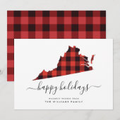 HAPPY HOLIDAYS Warme Wünsche von Virginia (Vorne/Hinten)