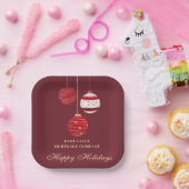 Happy Holidays Watercolor Business Pappteller (Party)