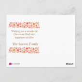 Happy Holidays watercolor gingerbread cookies Postkarte (Rückseite)