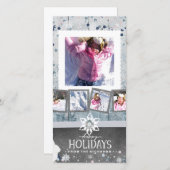 Happy Holidays Weihnachten 5 Foto Collage (Vorne/Hinten)