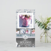 Happy Holidays Weihnachten 5 Foto Collage (Stehend Vorderseite)