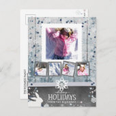 Happy Holidays Weihnachten 5 Foto Collage (Vorne/Hinten)