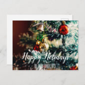 Happy Holidays Weihnachten aus Familienname (Vorne/Hinten)