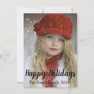 Happy Holidays Weihnachten aus Familienname Ankündigung