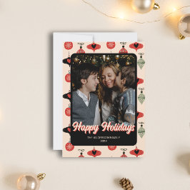 Happy Holidays Weihnachten Familie Foto Black