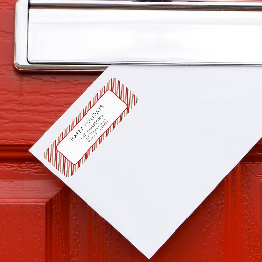 Happy Holidays Weihnachten Farbenfrohe Streifen Mu