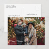 Happy Holidays Weihnachten Foto Gruß Postkarten (Vorne/Hinten)