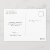 Happy Holidays Weihnachten Foto Gruß Postkarten (Rückseite)