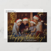 Happy Holidays Weihnachten Foto Postkarte (Vorne/Hinten)