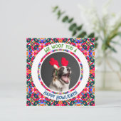 Happy Holidays Weihnachten Foto Pun Dog Vater Mum  (Stehend Vorderseite)